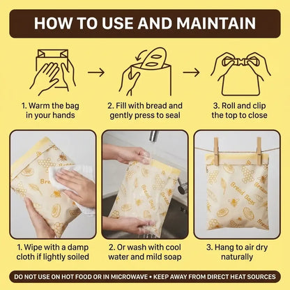 Premium Beeswax Bread Bags