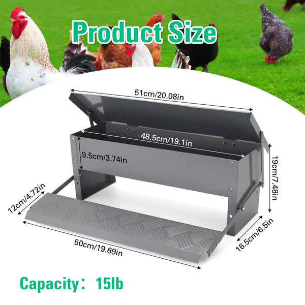 Treadle Chicken Feeder Pro