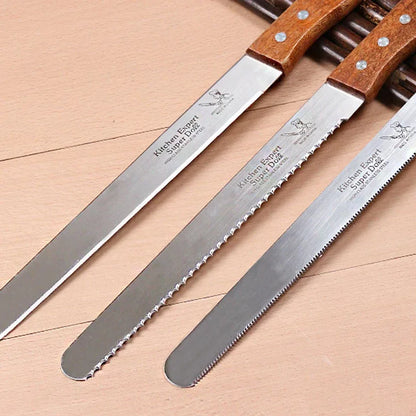 Layered Bread Slicer with Serrated Blade for Baking