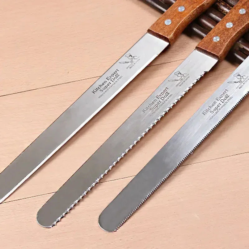 Layered Bread Slicer with Serrated Blade for Baking