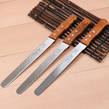 Layered Bread Slicer with Serrated Blade for Baking