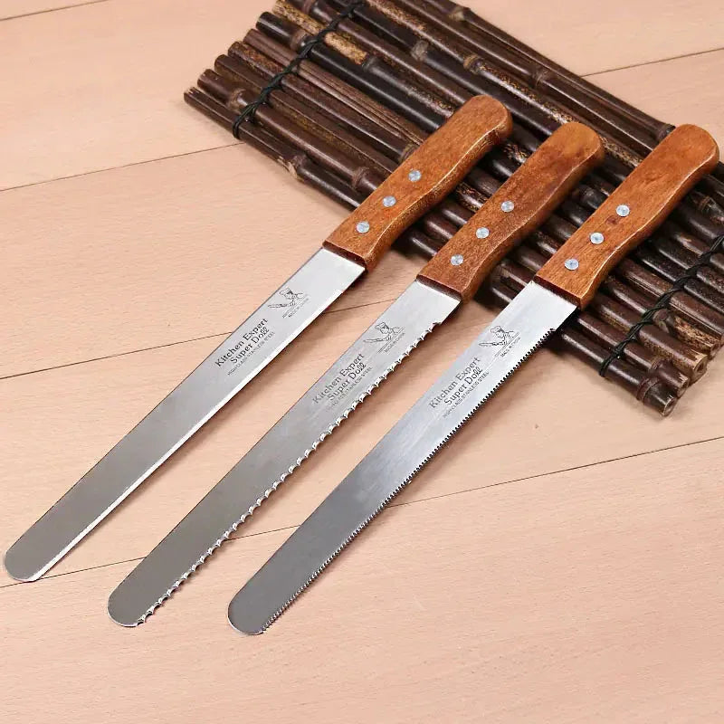 Layered Bread Slicer with Serrated Blade for Baking