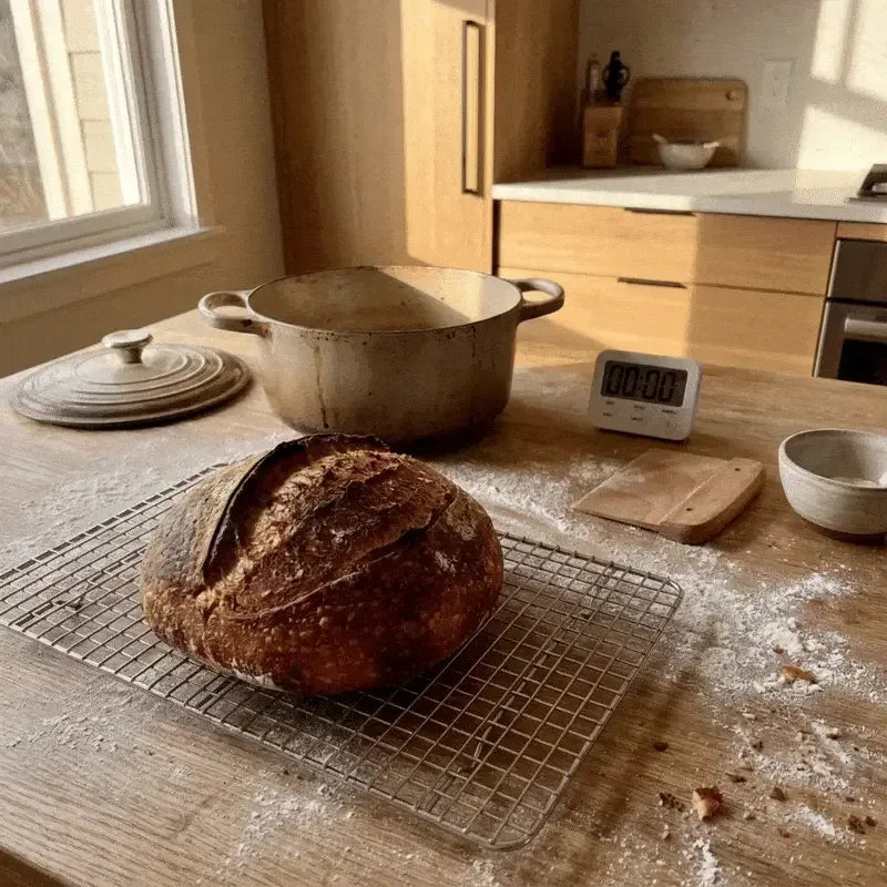 Layered Bread Slicer with Serrated Blade for Baking