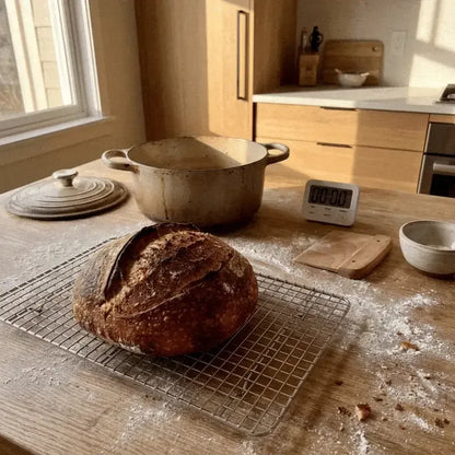 Layered Bread Slicer with Serrated Blade for Baking