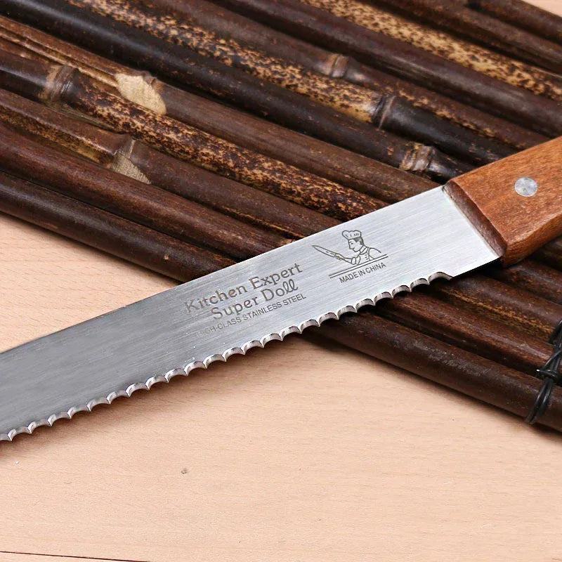 Layered Bread Slicer with Serrated Blade for Baking